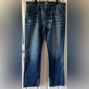 Rock & Republic slightly distressed blue jeans. Sz 36. Bootcut.